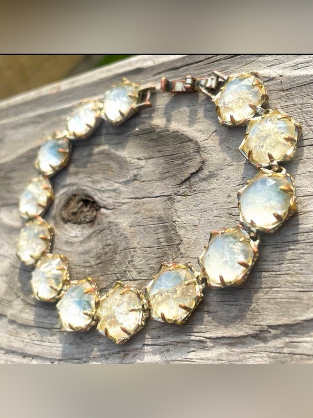 Kendra Scott Grace Crackle Glass Bracelet Gold/Rare/Retired/Collector/Luxe - Picture 5 of 5